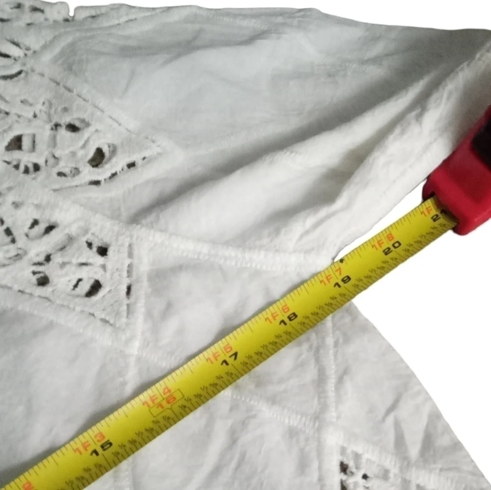 Pilyq Crochet Women's White Cut Out Crochet Swim Coverup Size X Small/Small